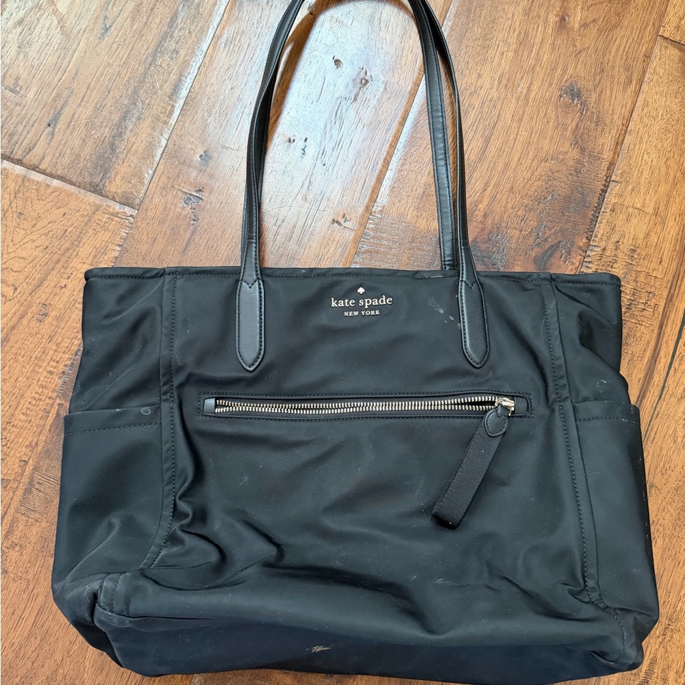 Kate Spade Classic Black Nylon Tote baby bag